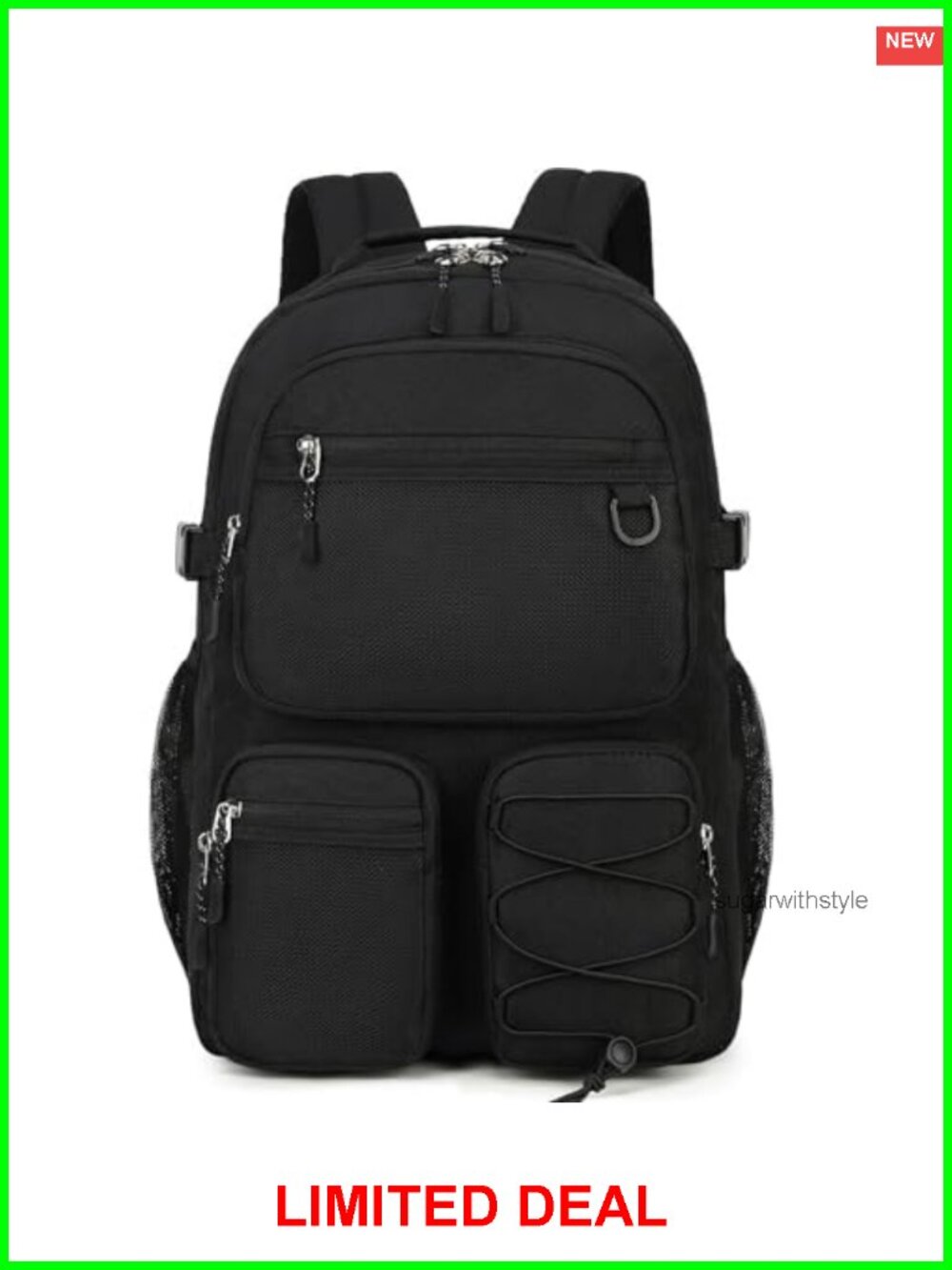 Water Resistant Laptop Backpack 15.6 inch Multiple Pockets School Travel